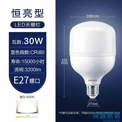 PHILIPS Lowbay TForce Core HB LED Bulb E27 恒亮型LED中低天棚灯30W 840 E27 G4 929003630210