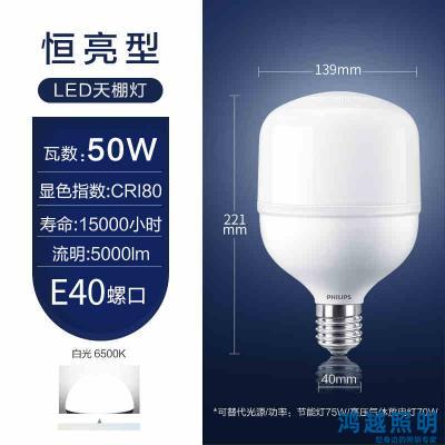 PHILIPS Lowbay TForce Core HB LED Bulb E40 恒亮型LED中低天棚灯50W 865 E40 G4 929003631710